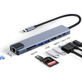 Tipo C Hub 8 En 1 Adaptador Usb C A Hdmi 4k Con Ethernet