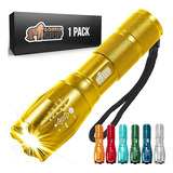 Gorilla Grip Linterna Tactica Led Pequeña Y Potente Oro Amar