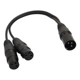 Xlr Mic Conector De Sonido Divisor A 2 Adaptador De 1ft