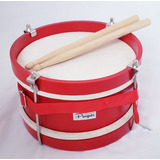 Bombo Niños Parquer 22cm Palillos Correa Rojo