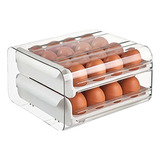 Caja De Huevos Con Cajón De Doble Capa Para Almacenamiento D