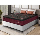 Cama Box Molas Ensacadas Toronto Vermelho Queen 158x198x66