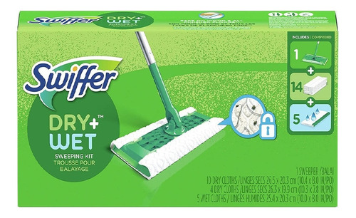 Swiffer Sweeper Dry + Wet - Juego De Limpieza Color Verde