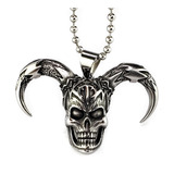 Collar Dije Joker Calavera Acero Inoxidable Hombre Mujer