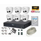 Cctv Kit Pro Dahua Dvr 8ch Wizsense + 6 Cam 4mp Mic + 1tb 