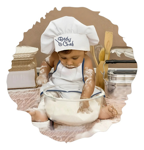 Delantal De Chef, Gorro De Chef, De Ylsteed, Para Fotografía De Recién Nacidos, Cospaly