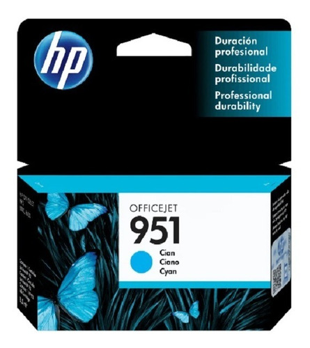 Hp Cartucho Tinta #951 Cyan, Cn050al, Original