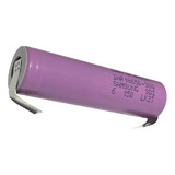 Pila De Litio Samsung 18650-30q Con Terminales 3.7v 3000mah 