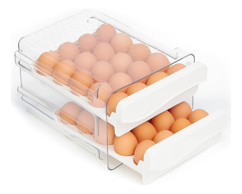 Organizador De Refrigerador Cocina Para 40 Huevos Huevera Color Blanco