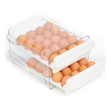 Organizador De Refrigerador Cocina Para 40 Huevos Huevera Color Blanco