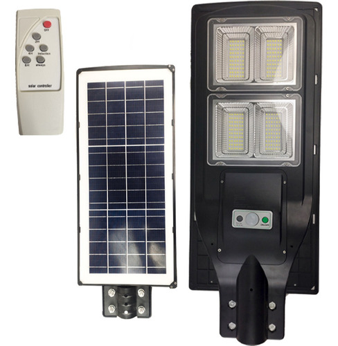 Luminaria Solar 240w Led Poste Rua Sensor Controle Refletor