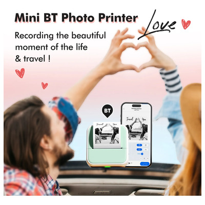 Impresora De Pegatinas Mini Etiqueta Portátil De Impresión F | Envío gratis