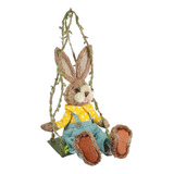 Conejo De Paja Animal Crafts Swing Bunny Figurilla