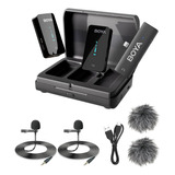 Sistema Microfone Sem Fio Boya By-xm6-k4 Lapela P/ios Preto