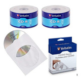 100 Discos Cd-r Verbatim 52x 700mb Con Sobre Papel