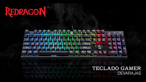 Teclado Gamer Redragon Devarajas K556 Qwerty Outemu Brownrgb