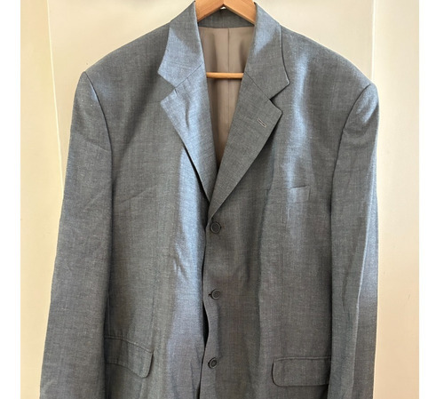 Saco Hombre Vintage En Lana Merino Gris