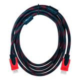 Cabo Hdmi  3 Metros Com Malha De Nylon Para Pc