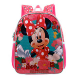 Mochila De Costas Infantil Love Minnie Rosa Tam. Pp 11417