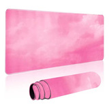 Mousepad Gamer Rosado Xxl 90x40 Cm Antideslizante 