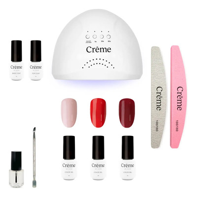 Lampara UVLED Uñas Gelish Acrílicas 48W Crème Kit Básico | Meses sin interés