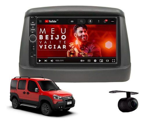 Central Multimidia Mp5 Slim Fiat Doblo 2005 2006 2007 Cinza