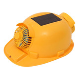 Ventilador Doble Solar Amarillo De 1,2 W Con Faro Casco De