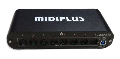 Interfaz Midi 8x8 Midiplus Usb 3.0 8 Entradas Midi 