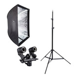 Kit Softbox Godox 50x70 Para Iluminación Doble  Mas Pedestal