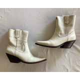 Tout Revient. Divinas Botas Cuero Blancas. Talle 36 #mfa76