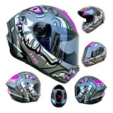 Casco Moto Rosa Mujer Axxis Dinotoon Certificado Ece Dama Ns