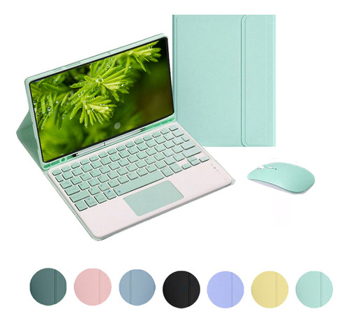 Capa + Mouse + Teclado Touch Para iPad 7/8/9 Gerações