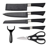 Set 6 Cuchillos Cuisinart Acero Inoxidable Negros   