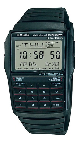 Reloj Casio Caballero De Calculadora Color Negro Dbc-32-1acf