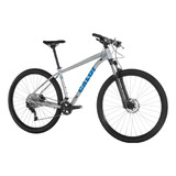 Mountain Bike Caloi Explorer Expert 2023 Aro 29 M 20v Freios De Disco Hidráulico Câmbios Shimano Deore M4100 Y Shimano Deore M5120 Cor Prateado/azul-celeste