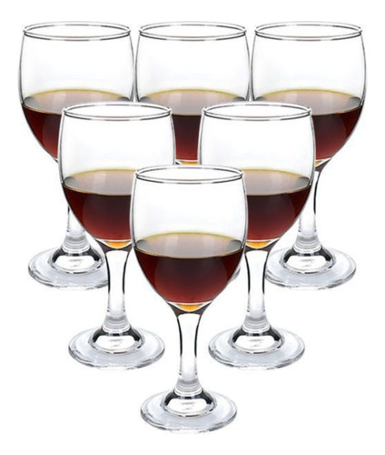 6 Mini Taça Vinho Tinto Seco Licor Agua Padrão Bohemia