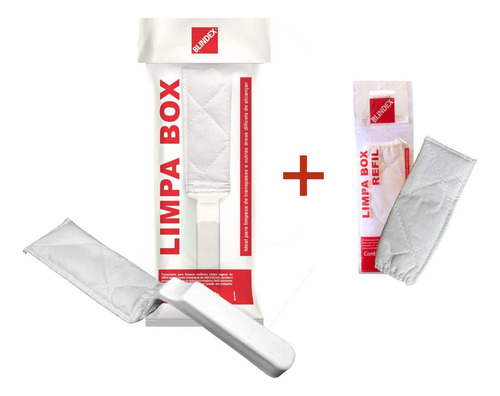 Kit Limpador Box Vidro Espatula Transpasse +1 Refil Limpador