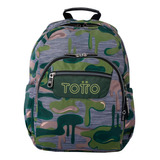 Mochila Escolar Totto Gommas Rpet Verde Melted