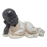 Figura Buda Bebe Durmiendo 7cm Deco Interior Adorno Zn