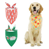 Pascua 3 Pack Perro Gato Bandana Pet Bufanda Triángulo...