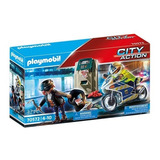 Playmobil Moto De Policía Persecución Del Ladrón