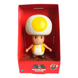 Boneco Toad Amarelo Articulado Brinquedo Super Mario Bros