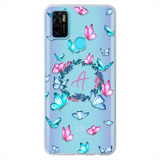 Funda Para Zte Mariposas Personalizada Con Tu Inicial