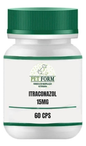 Itraconazol 15mg Pote 60 Mini Cápsulas - Uso Veterinário