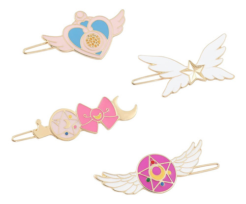 Set Pinches Horquillas Pinzas Para El Cabello Sailor Moon 