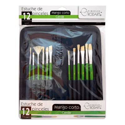 Rodart Estuche 12 Pinceles Pelo Cerda Para Acrílico Y Óleo | MercadoLibre
