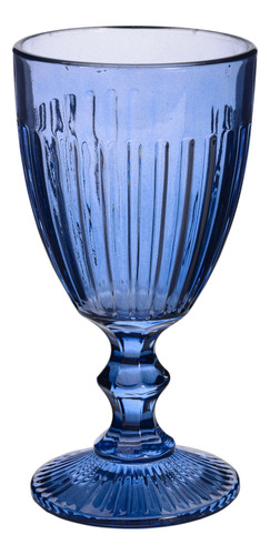 Conjunto De Taças Em Vidro Athena Azul Wincy 340ml