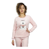 Pijama Calientita Para Mujer En Tela Polar Extra Suave Md 04