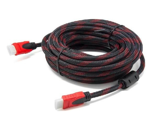 Cable Hdmi De 1.5 Metros Enmallado Rojo 1080p