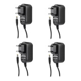 4x Fonte Intelbras 12v 1a Ef 1201 Camera Fita Led Video Port